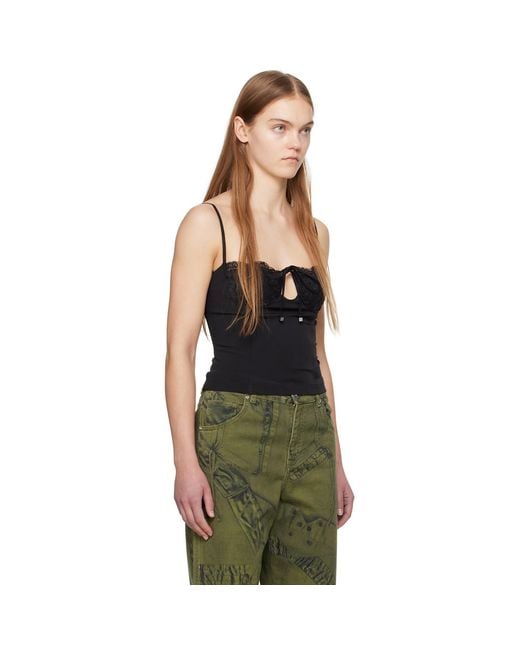 Blumarine Black Paneled Camisole