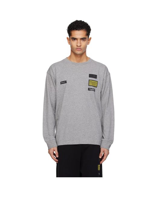 MM6 by Maison Margiela Gray Long-Sleeve T-Shirt for men