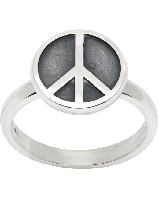 Needles Metallic Silver Peace Ring