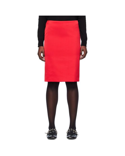 we11done Red Vented Midi Skirt