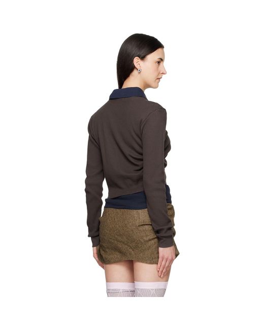 August Barron Black Pulled Polo
