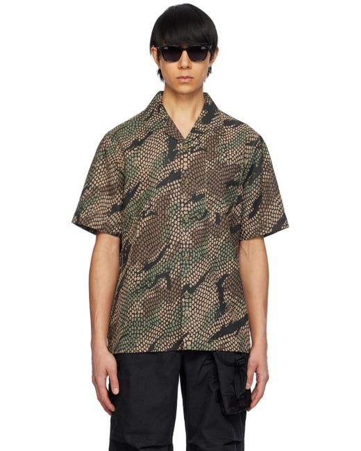 Chemise e à motif camouflage imprimé Maharishi pour homme en coloris Black