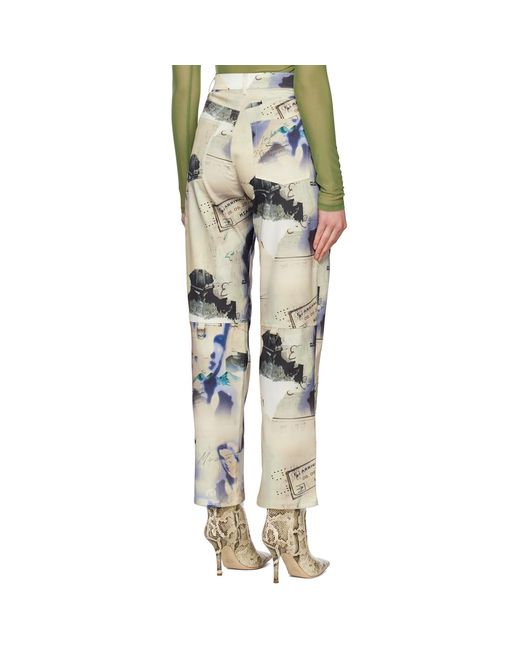 Miaou Multicolor Beige & Purple Fargo Trousers