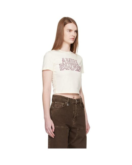 Amiri Multicolor Off- Hollywood' Baby T-Shirt