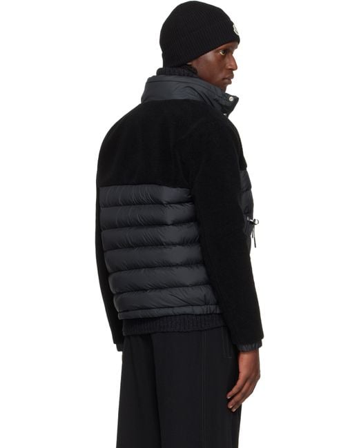 Moncler Black Mistral Teddy Short Down Jacket for men