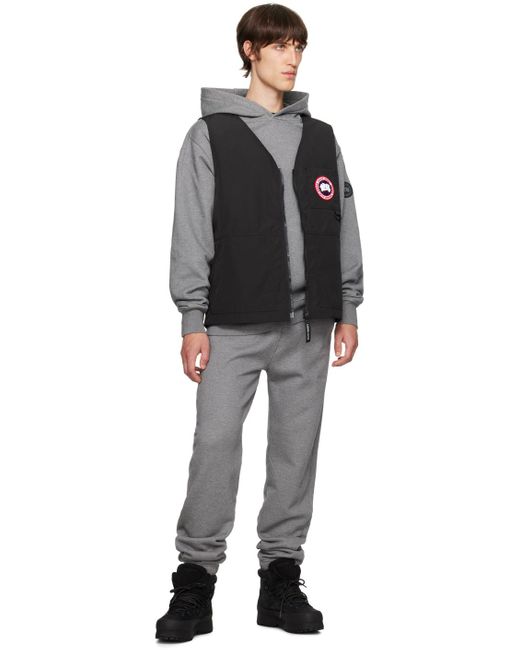 Canada Goose Black Canvas Canmore Vest for men