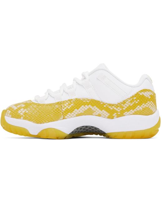 Nike Black White & Yellow Air Jordan 11 Retro Low Sneakers