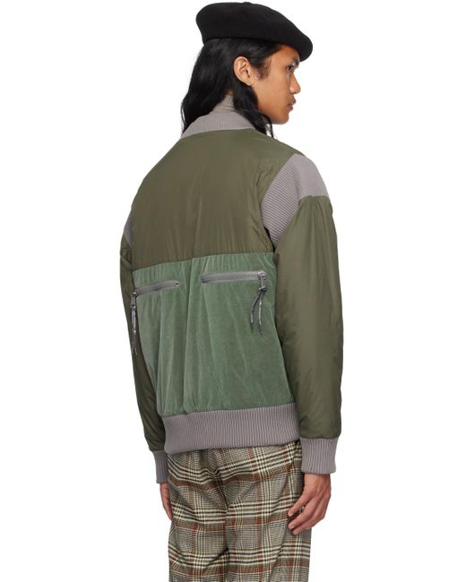 Vivienne Westwood Green Khaki Zip Bomber Jacket for men