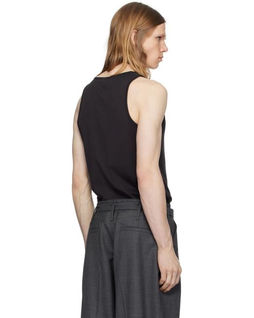 Débardeur Noir En Coton Lemaire pour homme en coloris Black