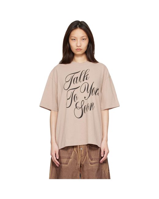 Acne Natural 'Talk To You Soon' T-Shirt