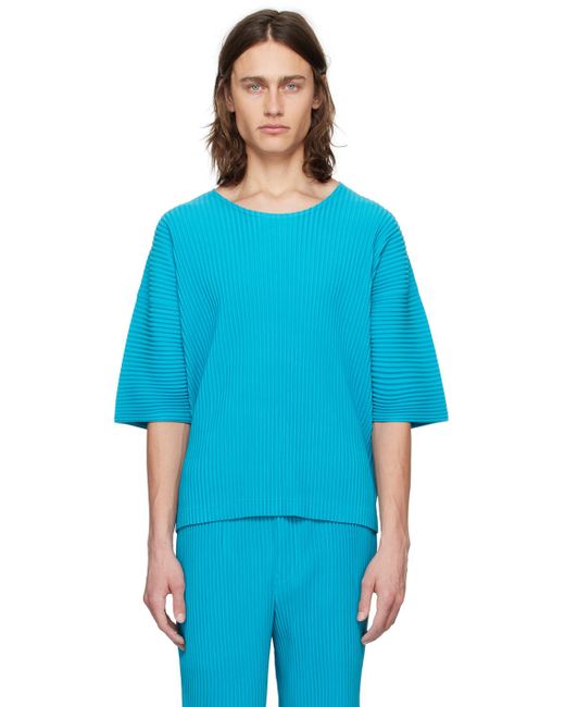 Homme Plissé Issey Miyake Blue Monthly Color March T-Shirt for men