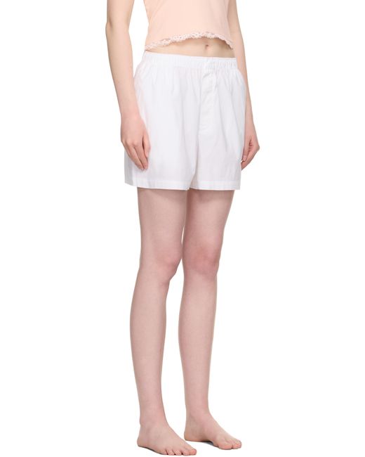 Short De Pyjama De Style Boxer Blanc Skims en coloris Multicolor