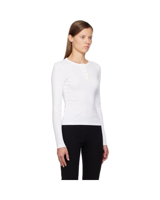 Flore Flore White Jess Longsleeve Henley