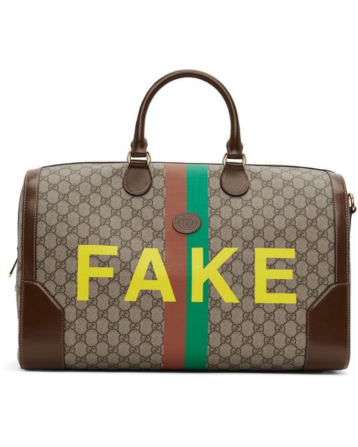 Gucci Canvas Medium 'not/fake' GG Carry 