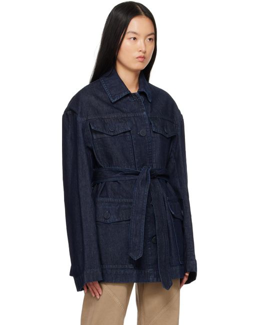 dries van noten ギャザー デニムジャケット インディゴ dries van noten ギャザー デニムジャケット インディゴ