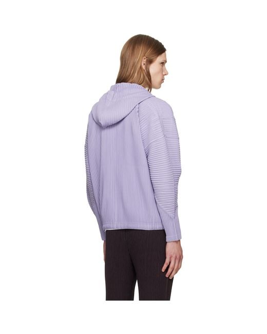 Homme Plissé Issey Miyake Purple Monthly Colors July Hoodie for men