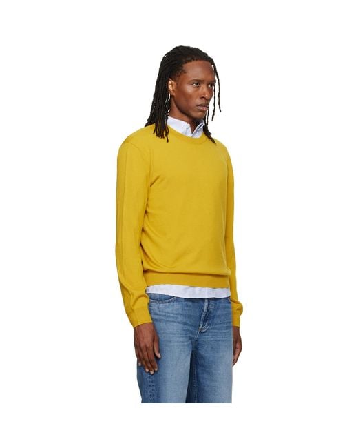 A.P.C. Yellow Wool Sweater for men
