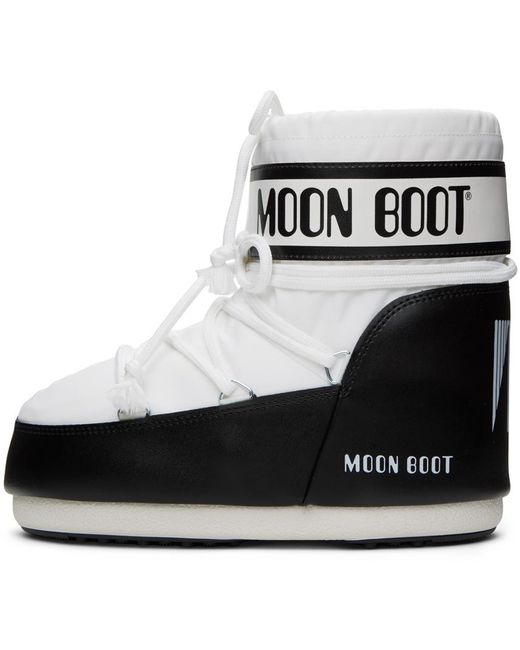 メンズ Moon Boot ホワイト Icon ショートブーツ Black