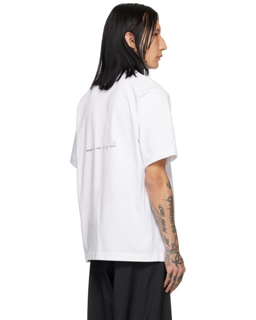 メンズ Helmut Lang ホワイト Space Tシャツ White