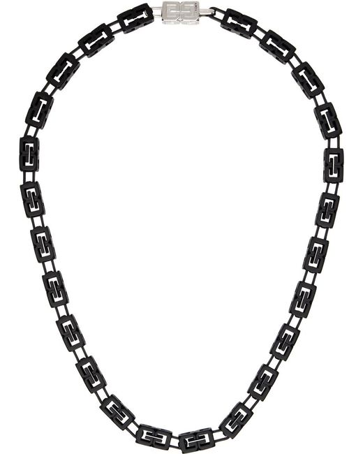 Givenchy Black G Cube Necklace for men