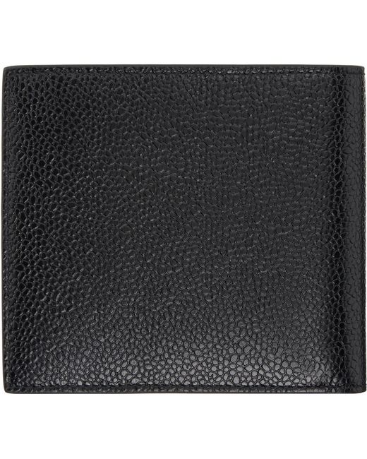 Thom Browne Black Pebble Grain Bifold Wallet for men