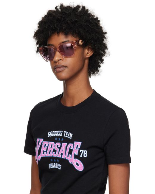 Versace Pink Medusa Chain Sunglasses