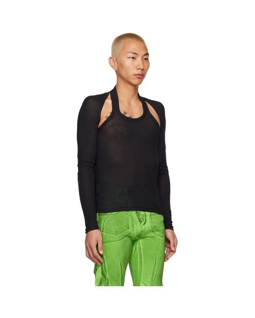 Dion Lee Black Modular T-Shirt for men