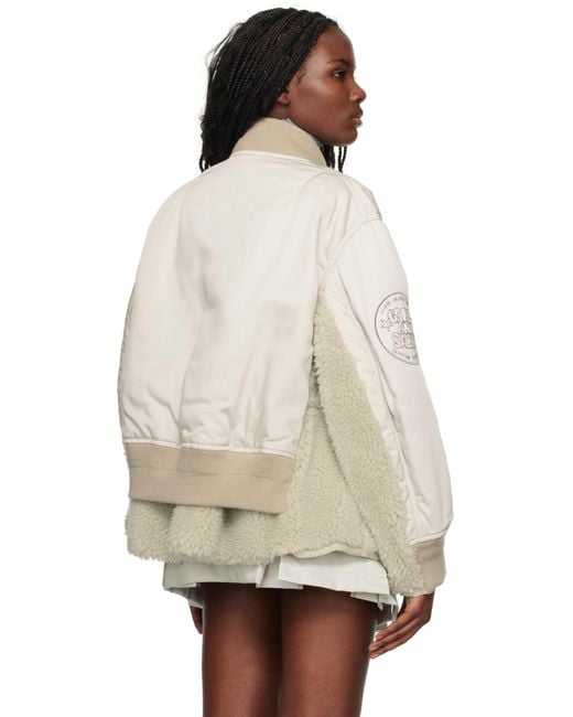 Sacai Natural Spiewak & Gonz Edition Multi Patch Bomber Jacket