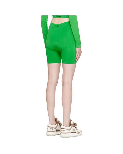 Amiri Green Jacquard Shorts