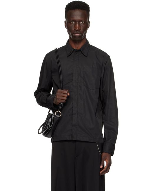 Dries Van Noten Black Zip Shirt for men