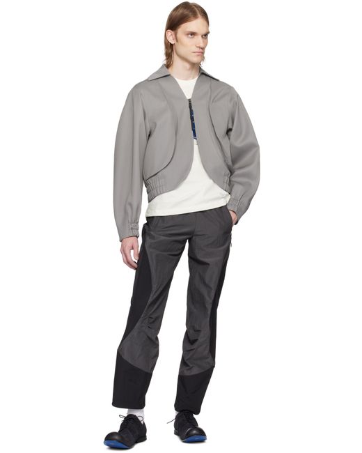メンズ Adererror グレー＆ブラック Aerox Product. 89 トラウザーズ Black