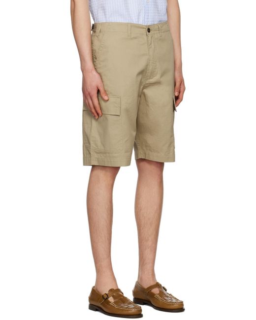 Universal Works Natural Mw Cargo Shorts for men