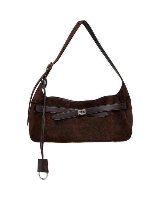 Balenciaga Brown Bel Air Waxed Suede S Bag