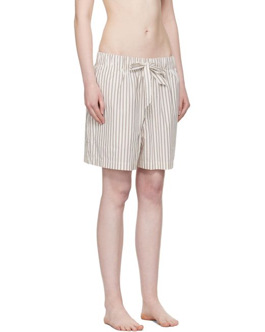 Tekla Multicolor Off- & Poplin Pyjama Shorts