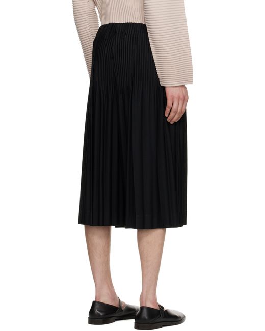 Homme Plissé Issey Miyake Black Tailored Pleats 1 Shorts for men