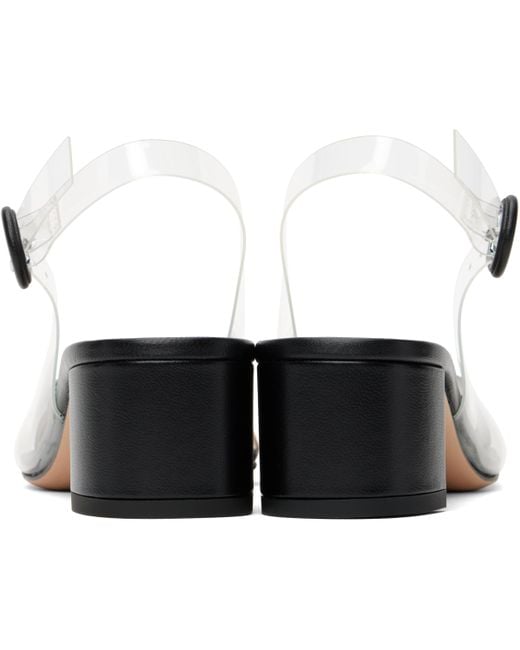 Gianvito Rossi Black Nappa Soft Glass Heels