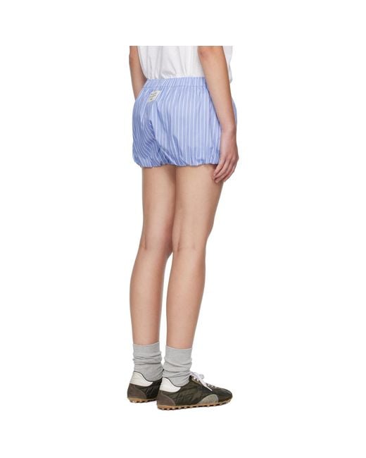 Acne Blue Relaxed-Fit Shorts