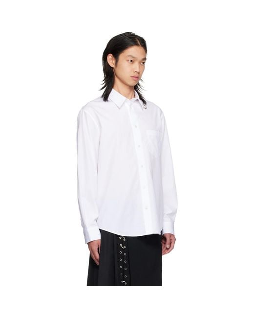Simone Rocha White Split Ring Classic Shirt for men