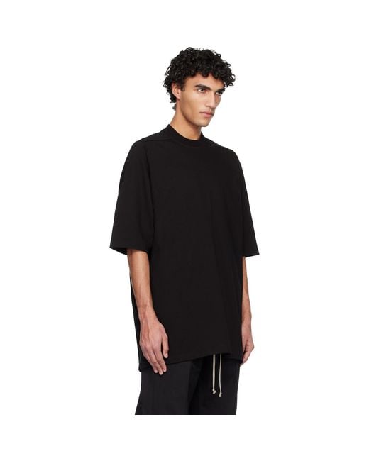 Rick Owens Black Temple Tommy T-Shirt for men