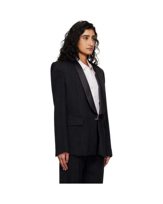 Victoria Beckham Black Shawl Collar Tux Blazer