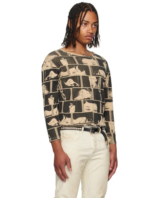 Enfants Riches Deprimes Black Taupe Diary Ls T-Shirt for men