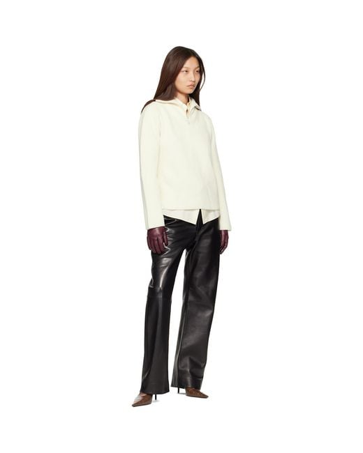 Mackage Natural Off- Gladys Knit Half-Zip Pullover Sweater
