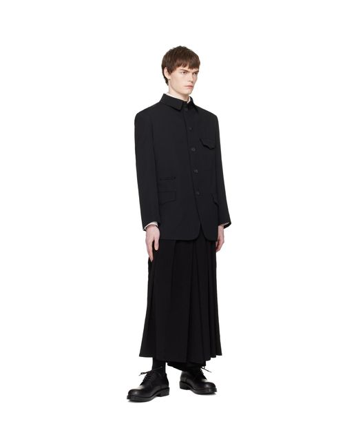 Yohji Yamamoto Black Ta Tuxedo Hakama Trousers for men