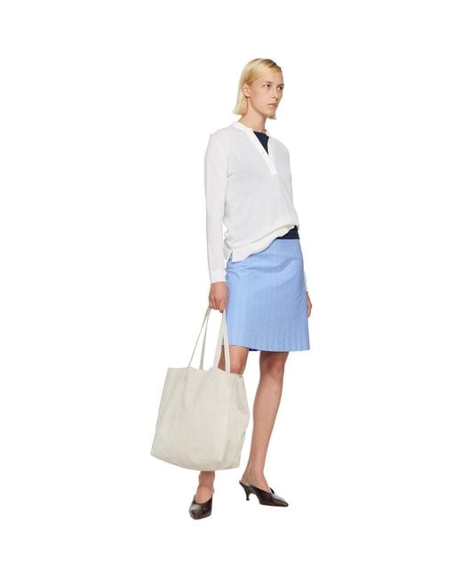 NOTHING WRITTEN Natural Cou Suede Shopper Tote