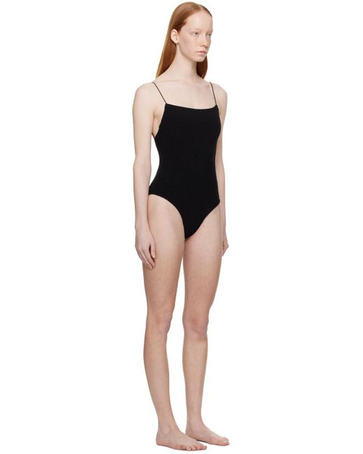 Totême  Toteme Black Smocked One-piece Swimsuit