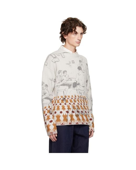 J.W. Anderson Multicolor Print Jacquard Sweater for men
