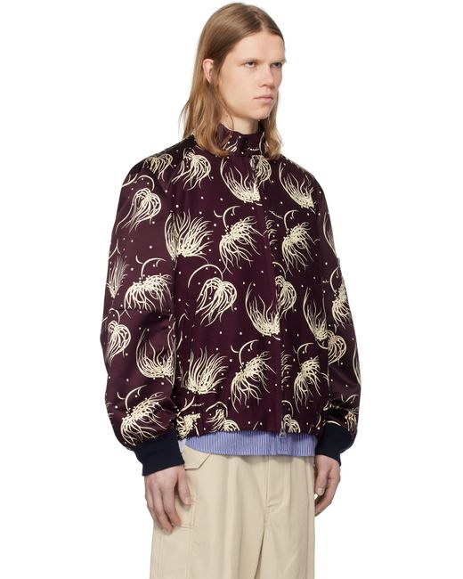 Blouson Aviateur Bourgogne À Motifs Fleuri Et À Pois Sacai pour homme en coloris Multicolor