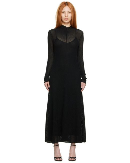 Proenza Schouler Black Silk Maxi Dress