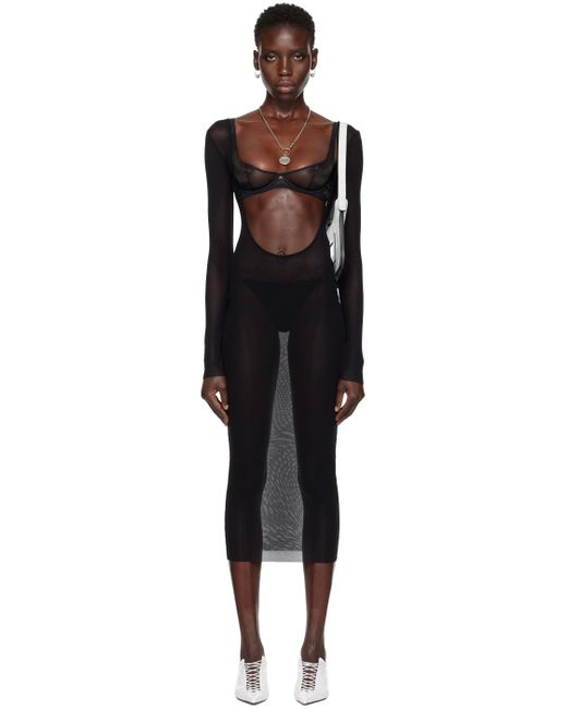Jean Paul Gaultier Black Shayne Oliver Edition Midi Dress