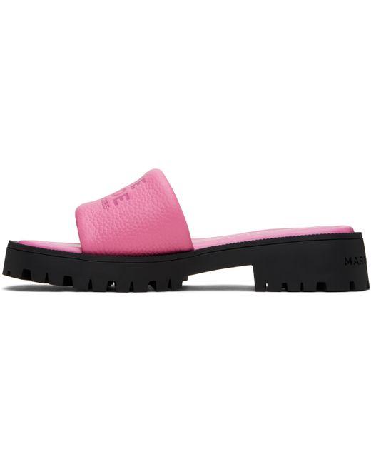 Marc Jacobs ピンク 'The Lug Sole Slide' サンダル Black